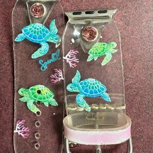 Gray and Blue Watch Covers with Ocean-Inspired Design